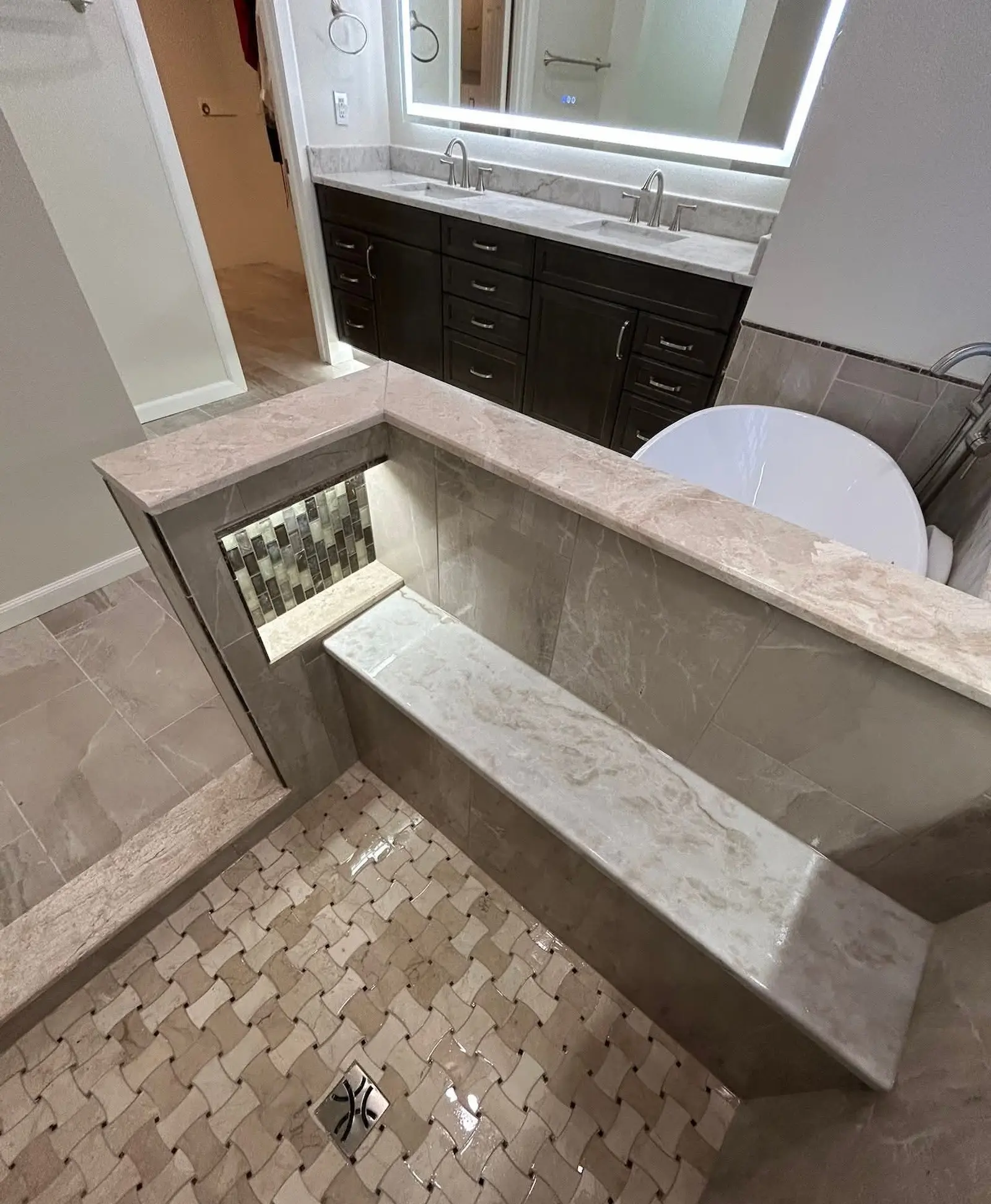 Freestanding bathtub in Sarasota bathroom