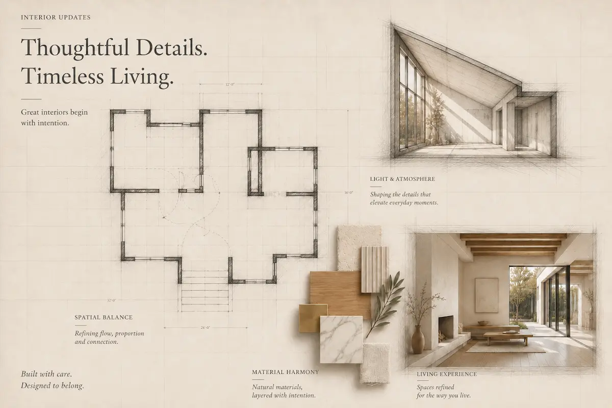 Conceptual architectural illustration representing thoughtful residential interior updates and design planning.