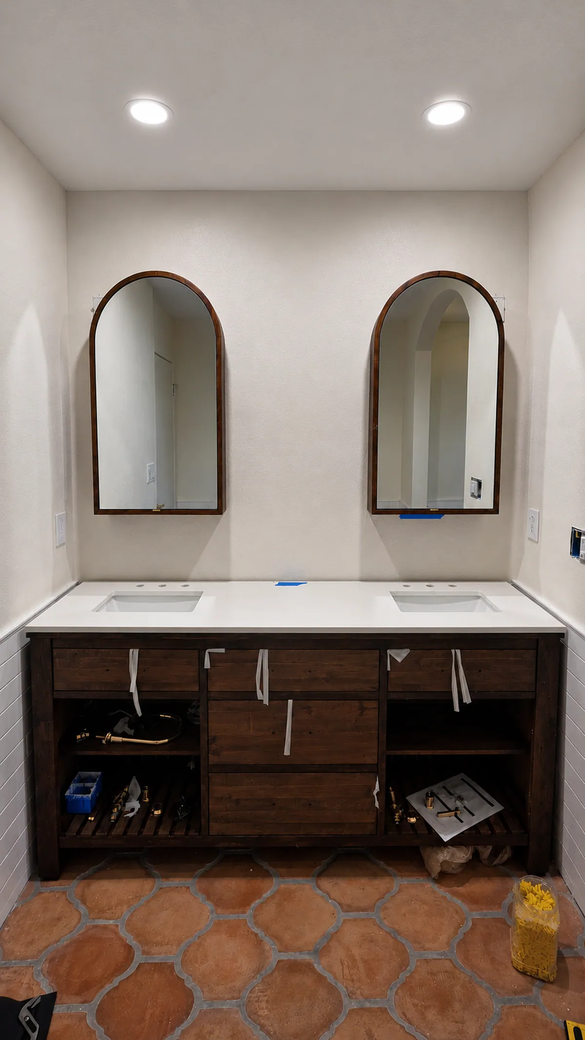 Bathroom before tile installation